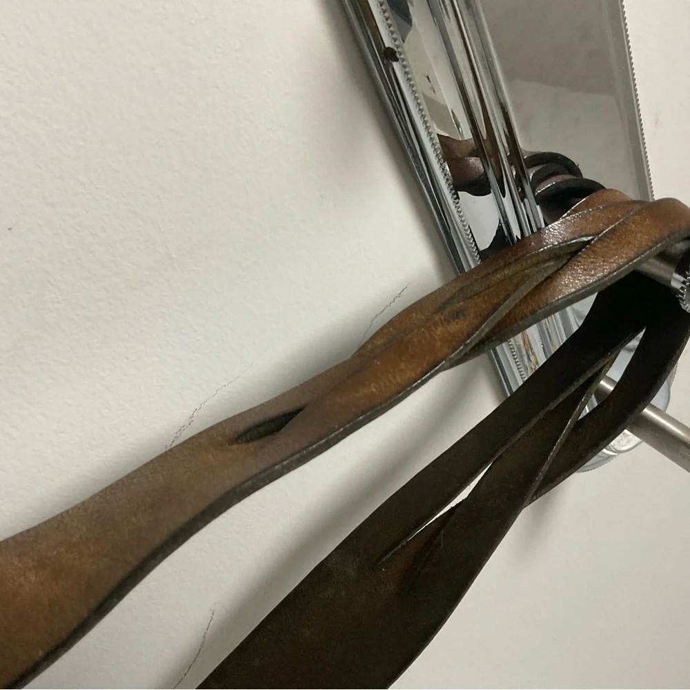 Gorgeously Real Earthy Handmade Thick Leather Weave Strap With Stamp Decor Bag! - Picture 10 of 16